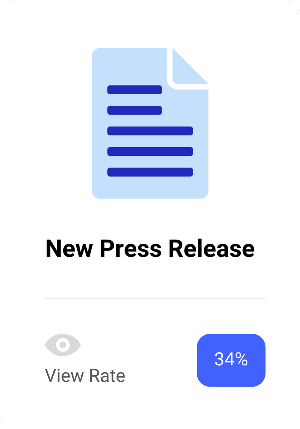 New press release view rate abstract graphic